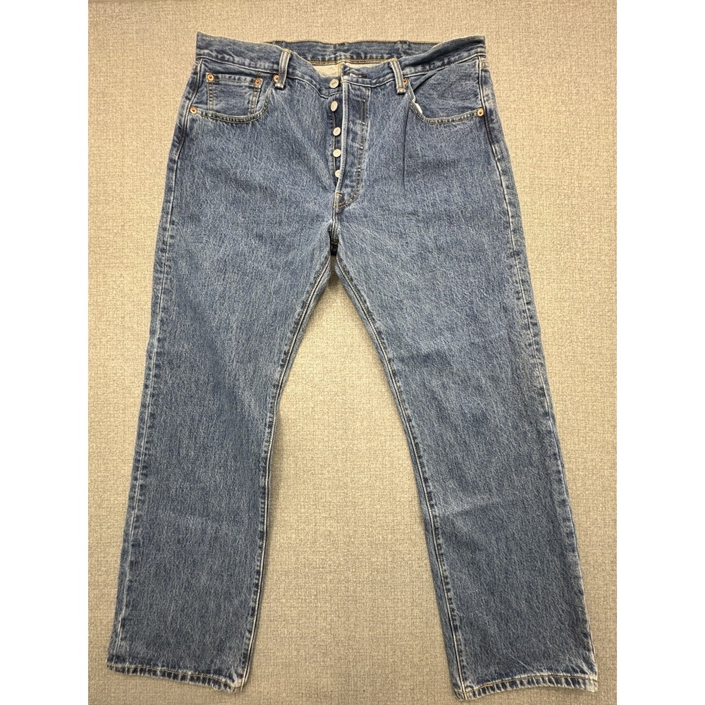 Levi's 501 Jeans Mens 36x31 (38x32) Blue Original Straight Leg Button Fly Denim